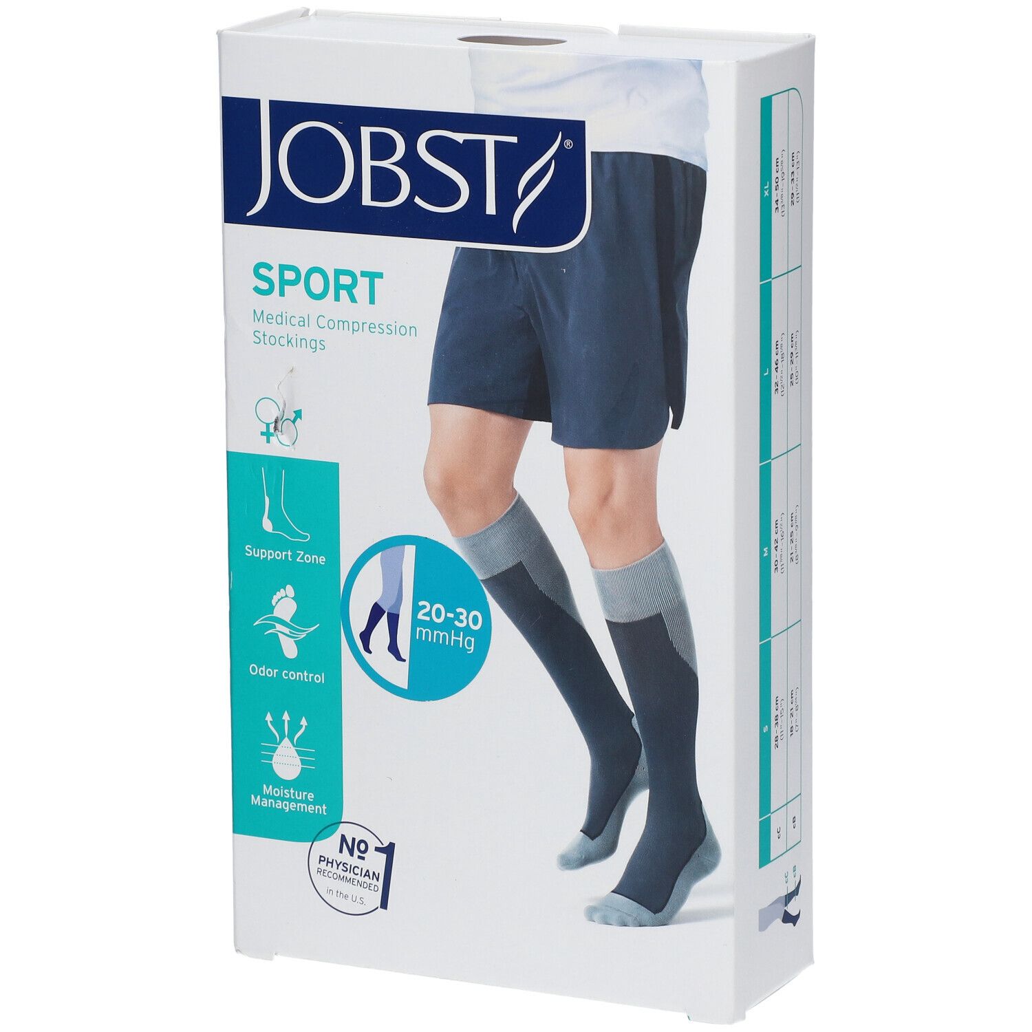 Jobst Sport Compressiekousen 20-30 AD Zwart Large 7529072