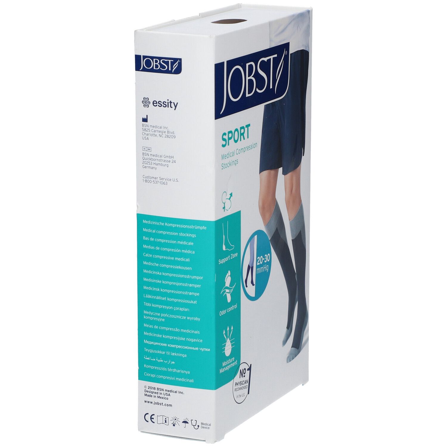 Jobst Sport Compressiekousen 20-30 AD Zwart Large 7529072