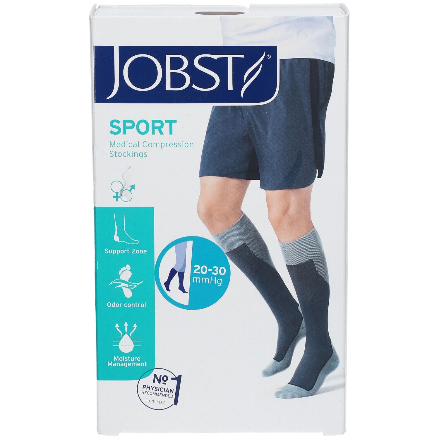 Jobst Sport Compressiekousen 20-30 AD Zwart Large 7529072