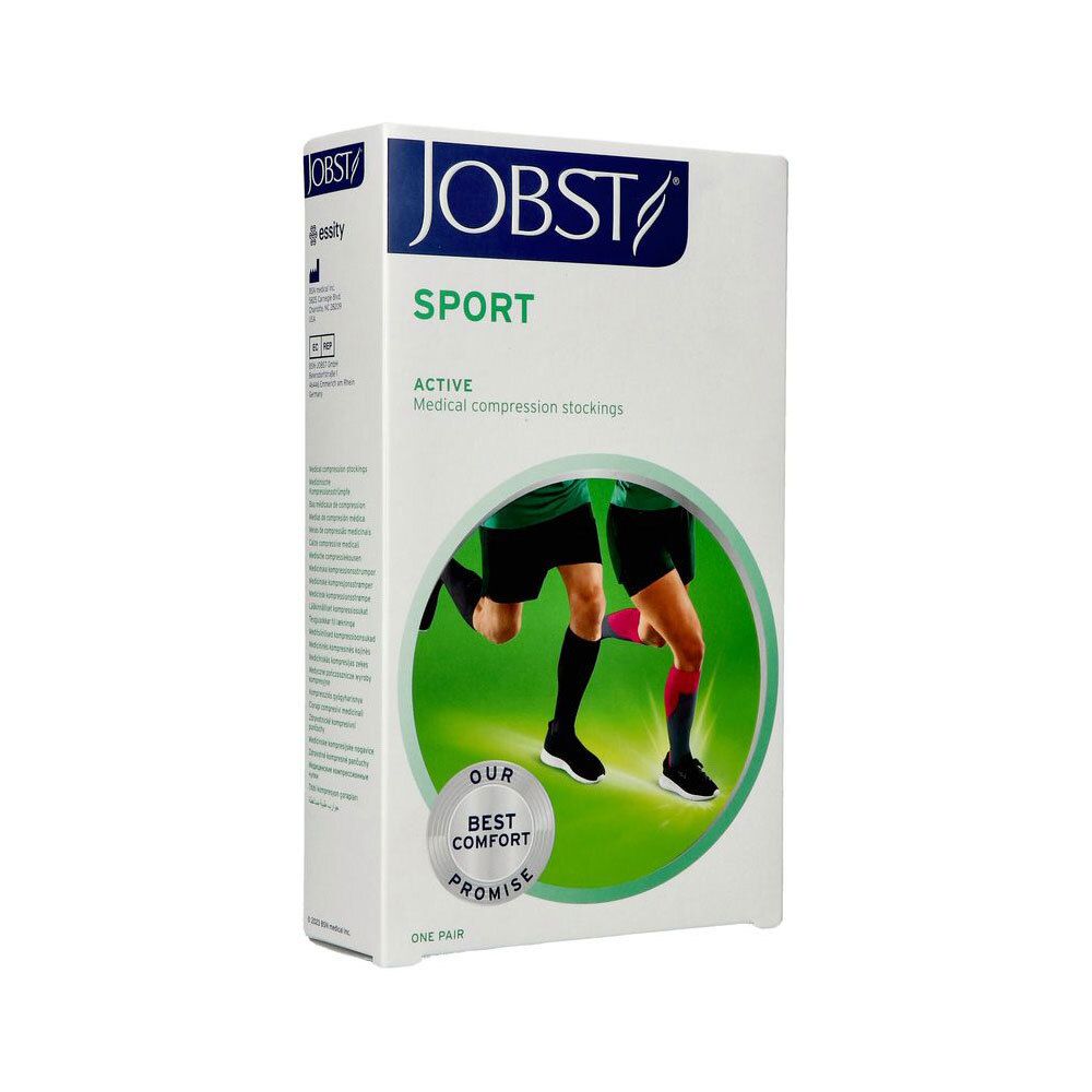 Jobst Sport medische compressiekousen, zwart, 1 paar.
