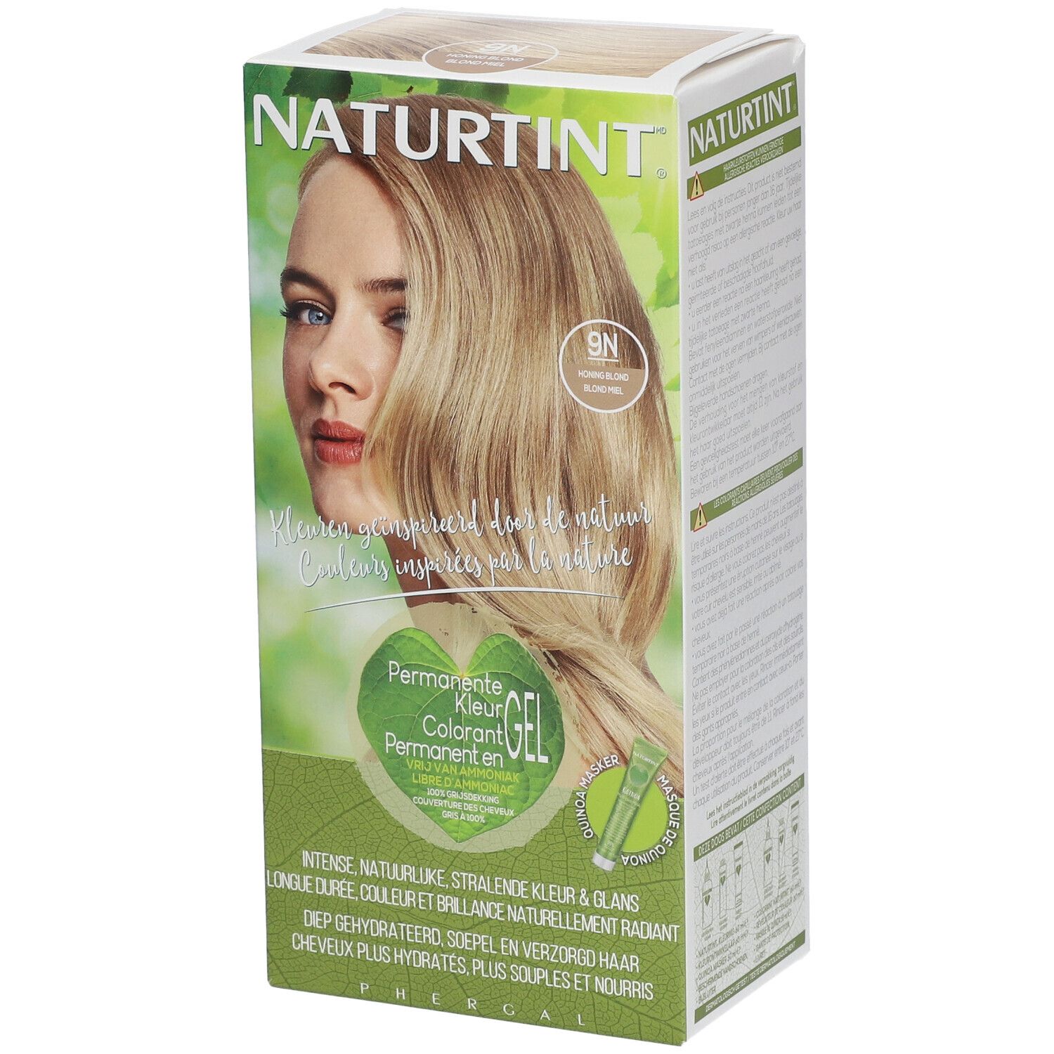 Naturtint Permanente Haarkleuring Honing Blond 9N