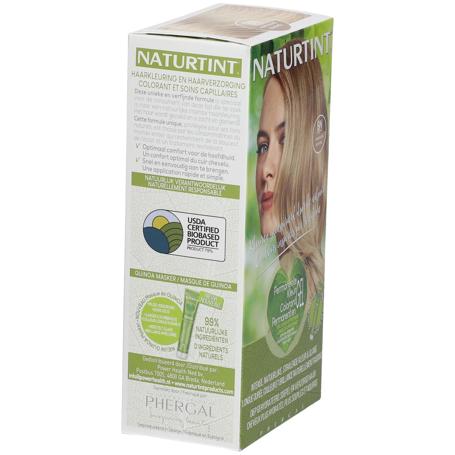 Naturtint Permanente Haarkleuring Honing Blond 9N