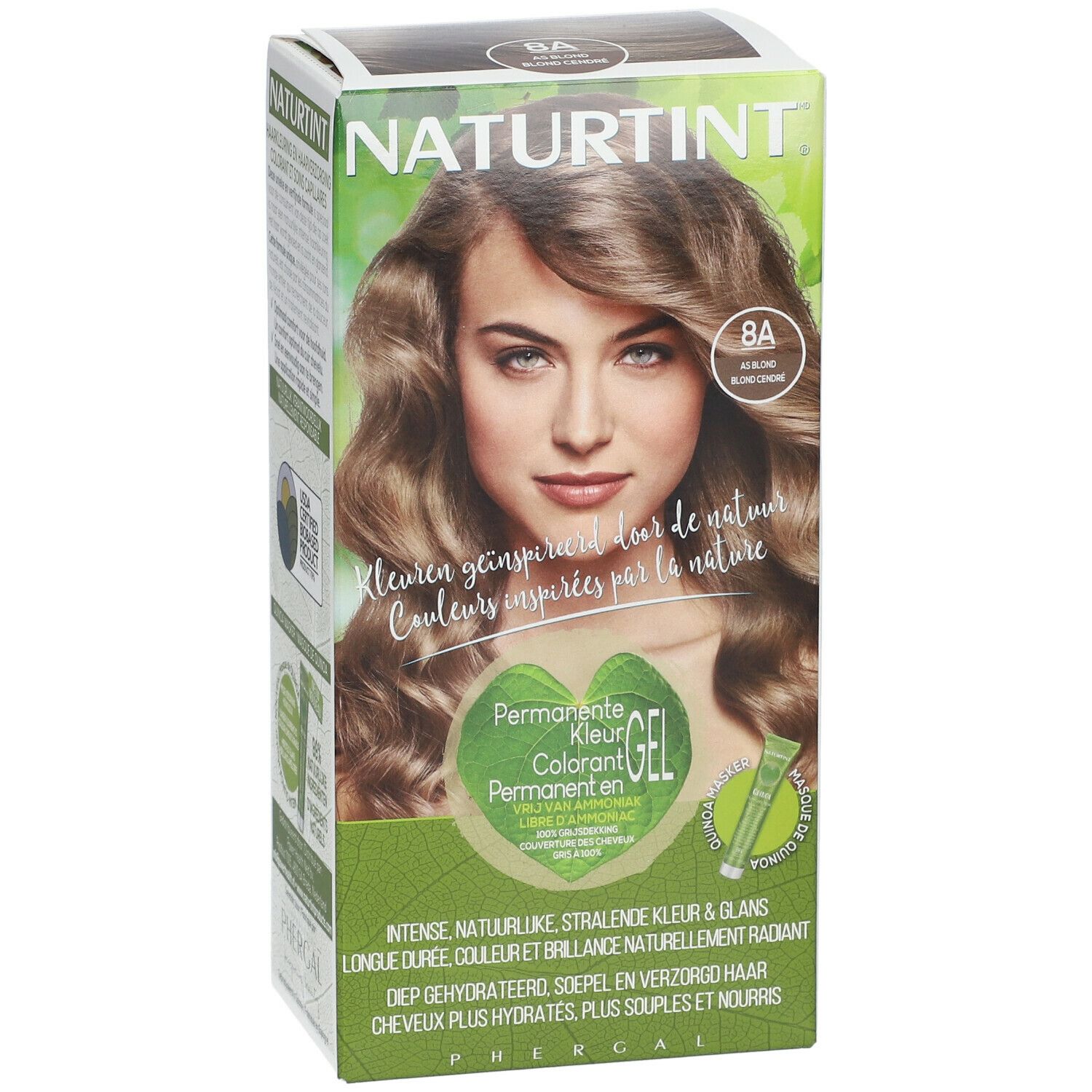 NATURTINT Teinture naturelle permanente blond cendré 8A