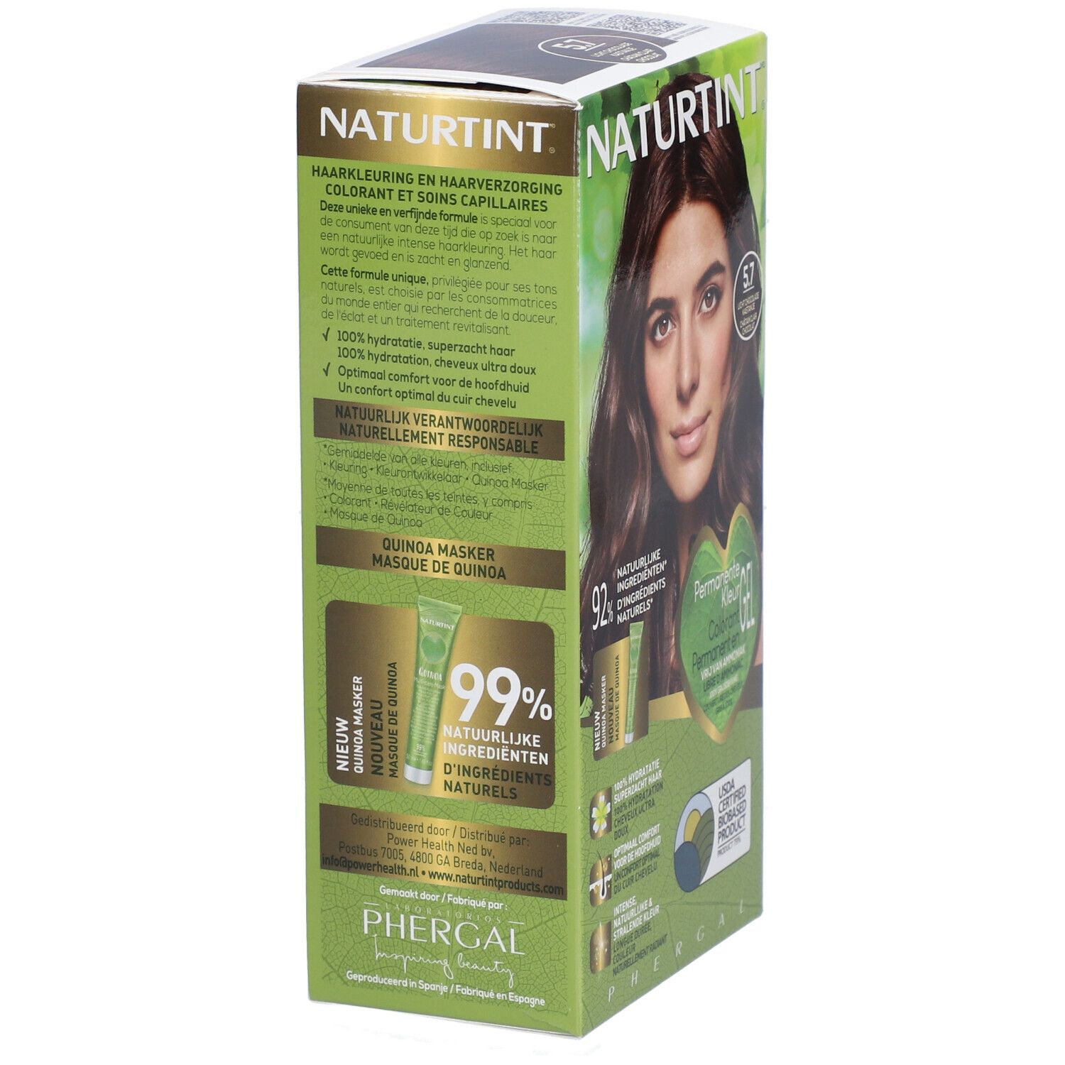 Naturtint Permanente Haarkleuring Licht Chocolade Kastanje 5.7