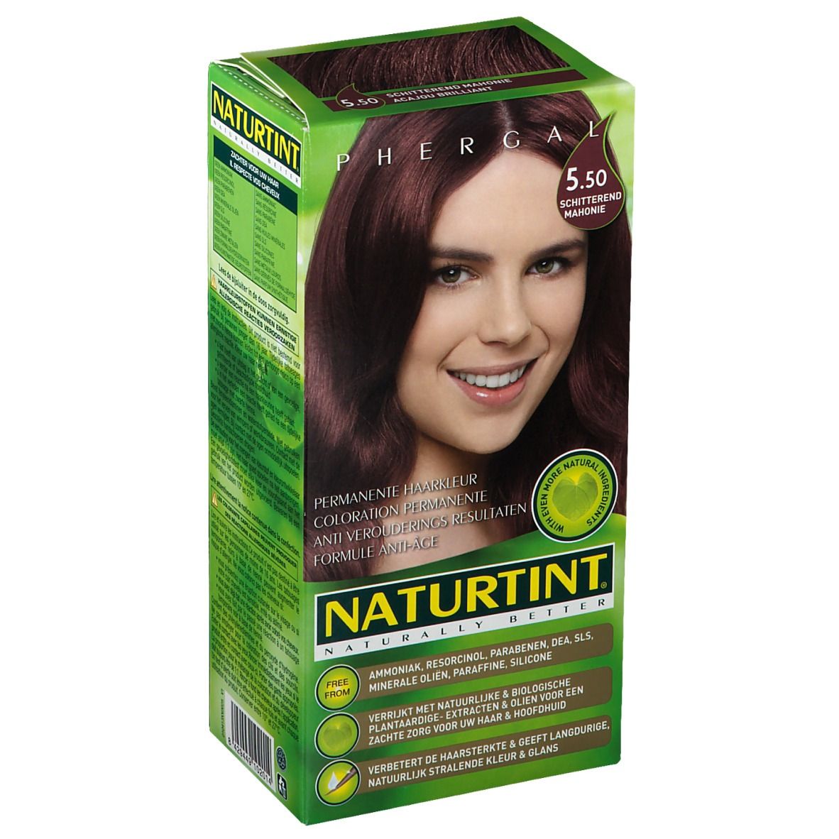 Naturtint Permanente Haarkleuring Schitterend Mahonie 5.5