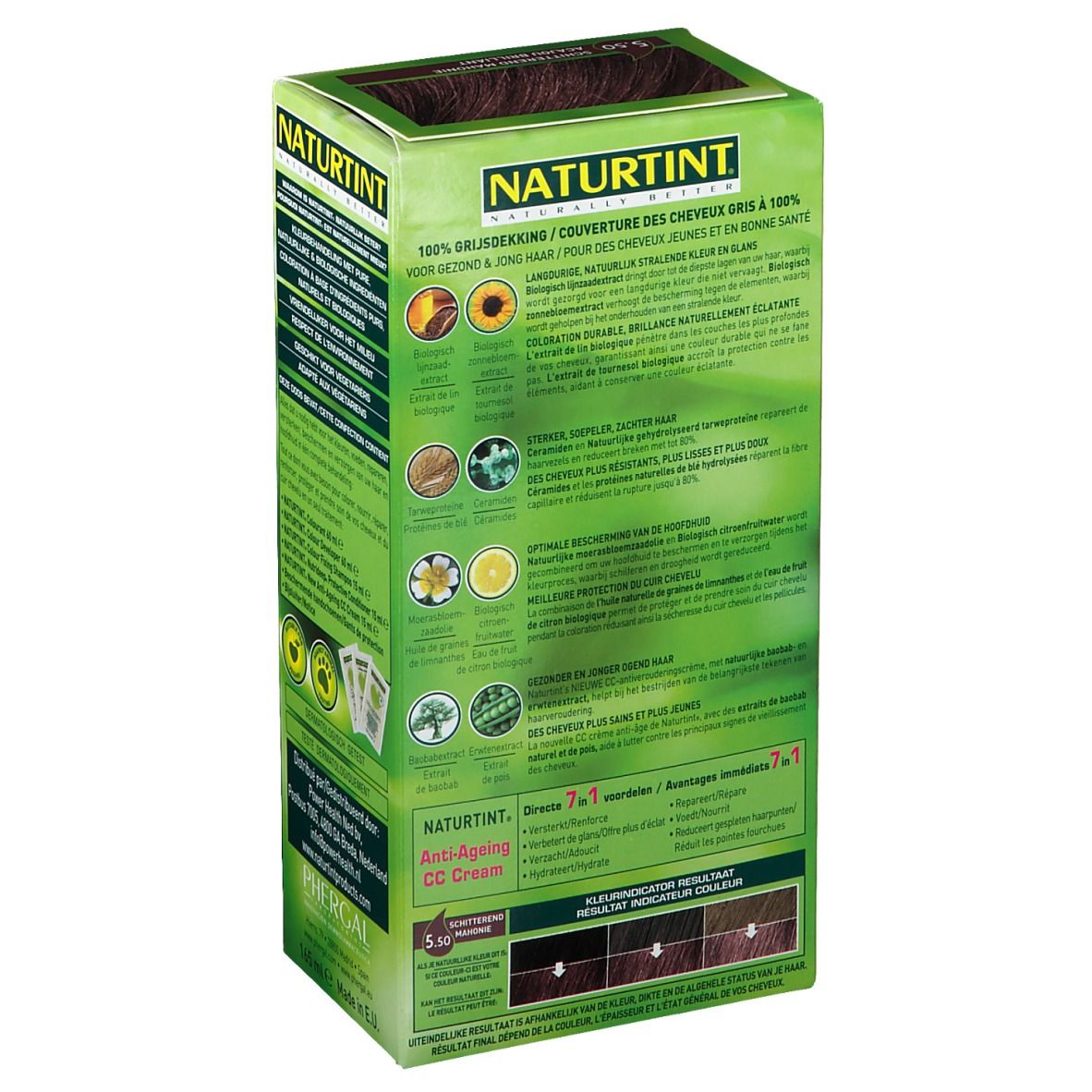 Naturtint Permanente Haarkleuring Schitterend Mahonie 5.5