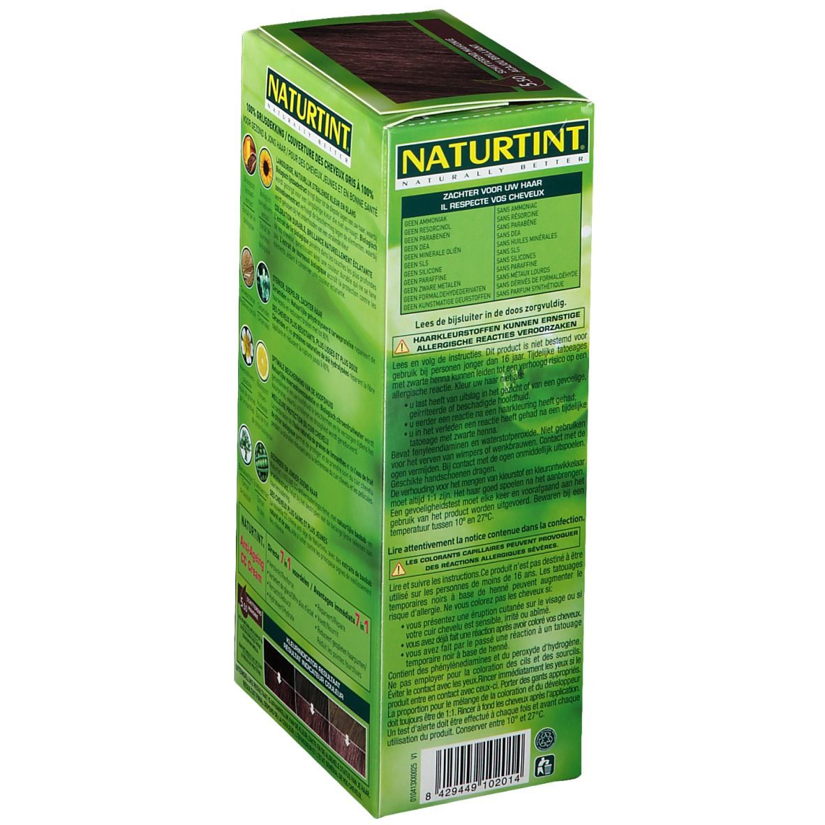 Naturtint Permanente Haarkleuring Schitterend Mahonie 5.5