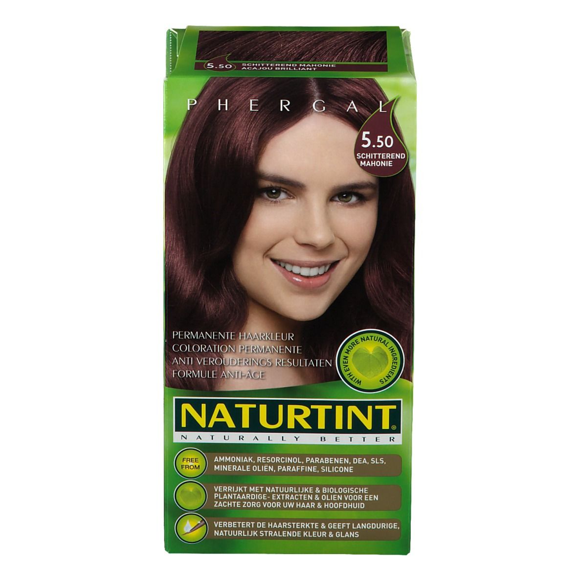 Naturtint Permanente Haarkleuring Schitterend Mahonie 5.5