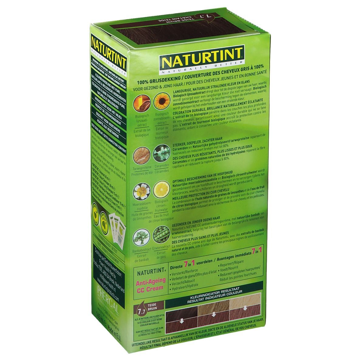 Naturtint Permanente Haarkleuring Teide Bruin 7.7