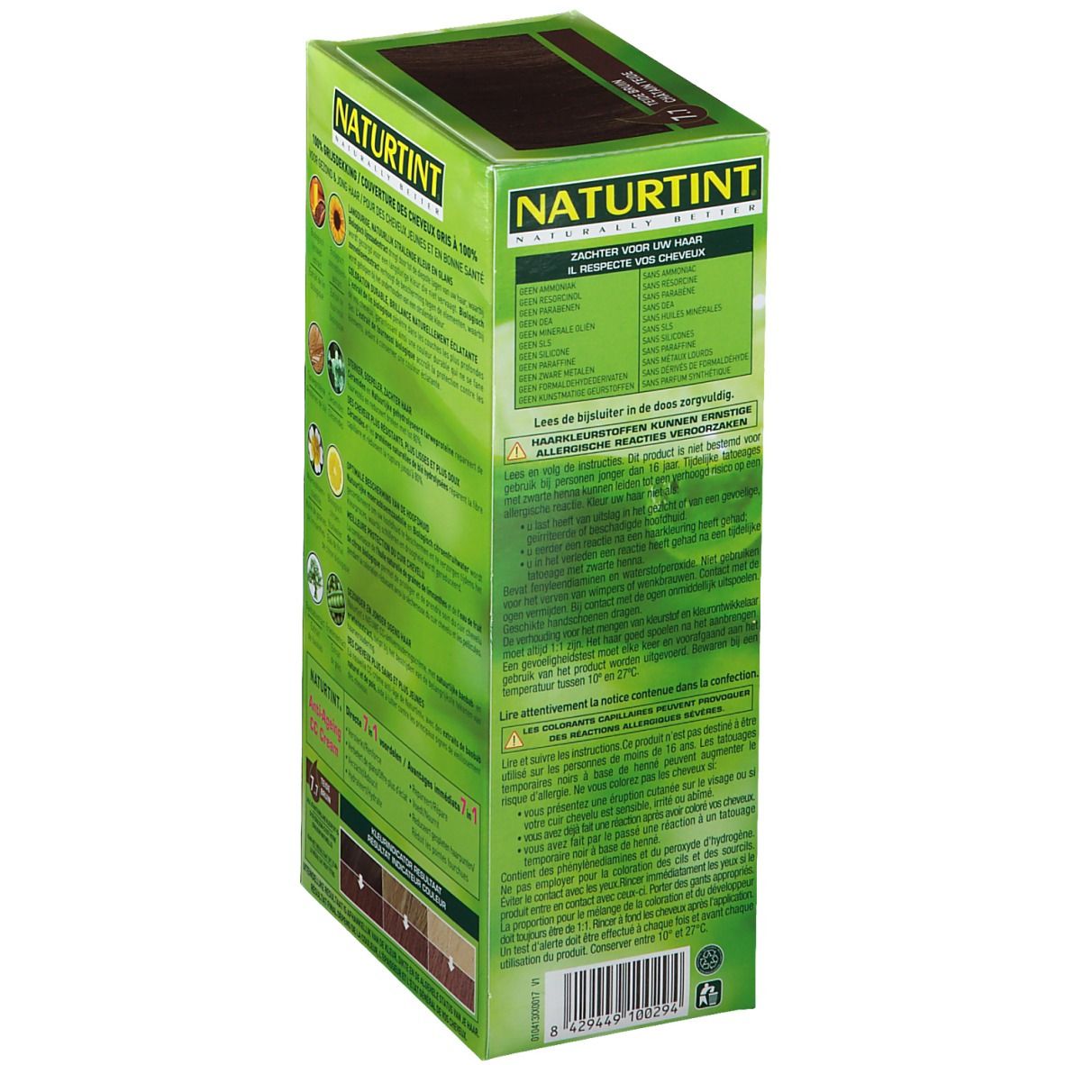 Naturtint Permanente Haarkleuring Teide Bruin 7.7