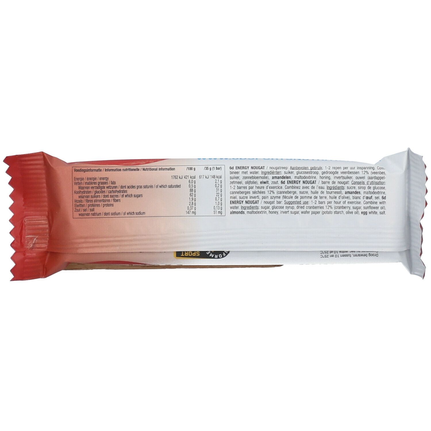 6D Sports Nutrition Energy Nougat Cranberry