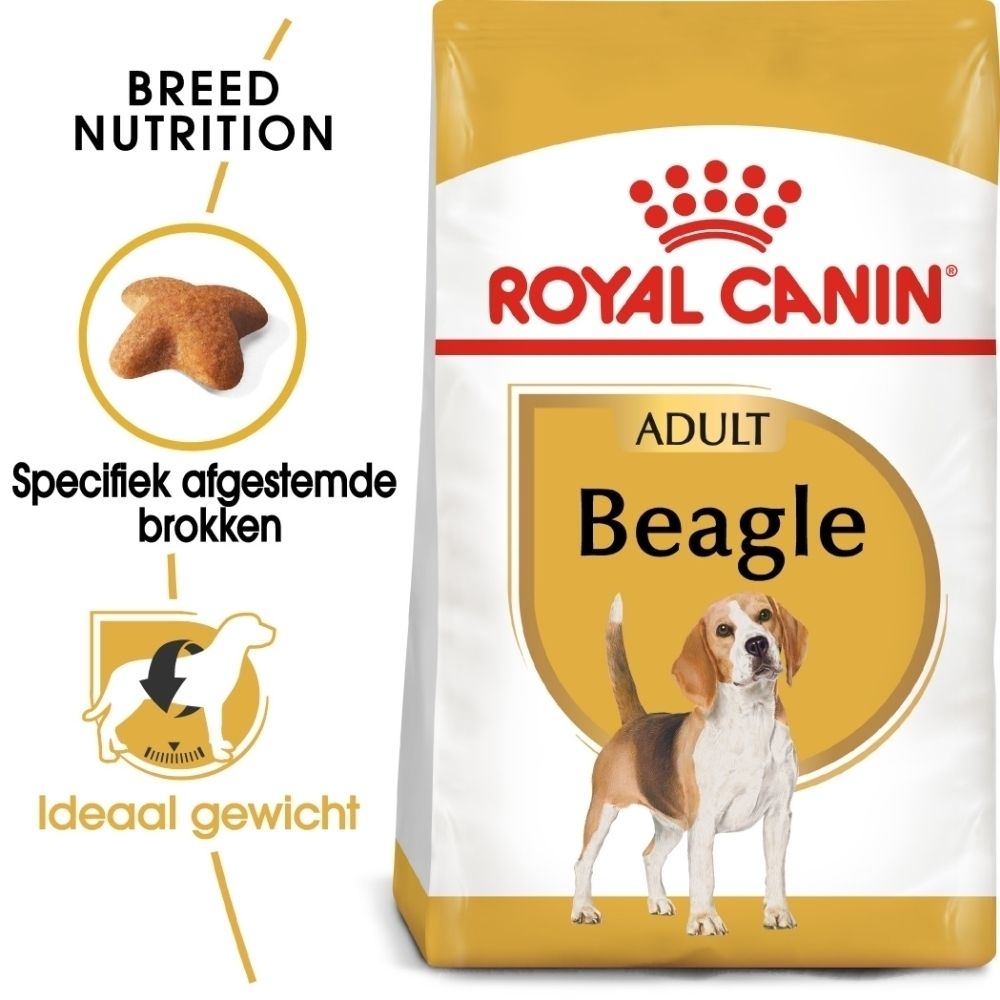 Specifiek afgestemde brokken en ideaal gewicht voor Royal Canin Beagle Adult.