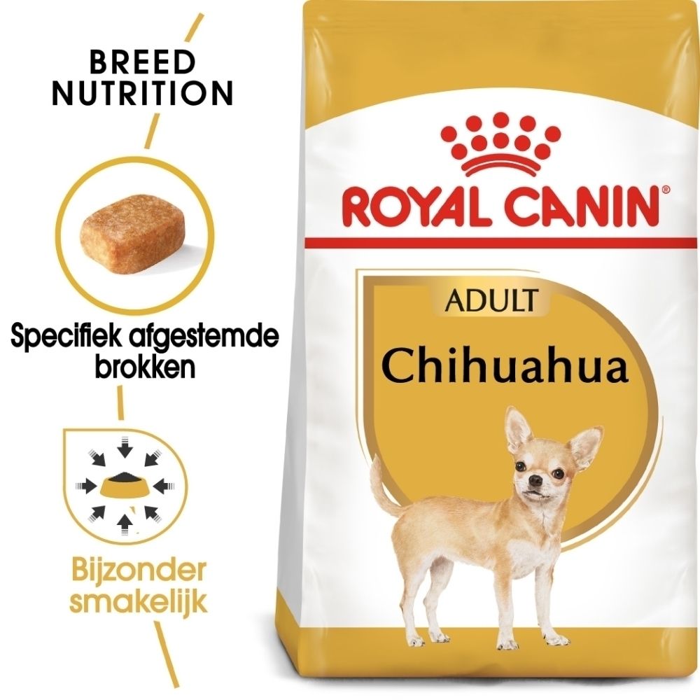 ROYAL CANIN Chihuahua voer: op maat gemaakte brokken, hoge smakelijkheid.