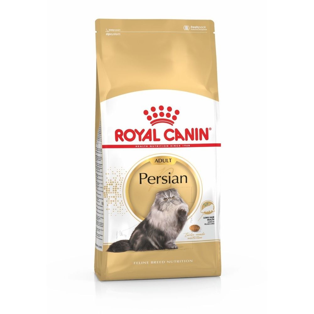 Zak Royal Canin Persian Adult 10kg kattenbrokken met afbeelding van een Perzische kat.