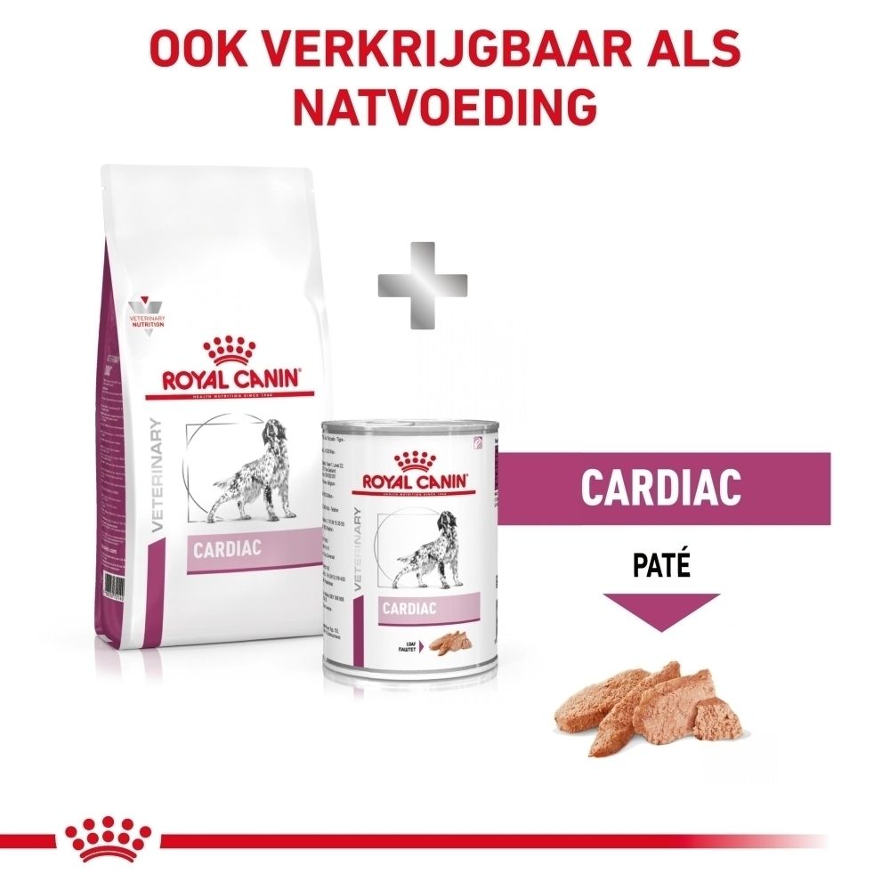 Hondenillustratie die de effecten van hartaandoeningen op hartfunctie en gewicht toont.