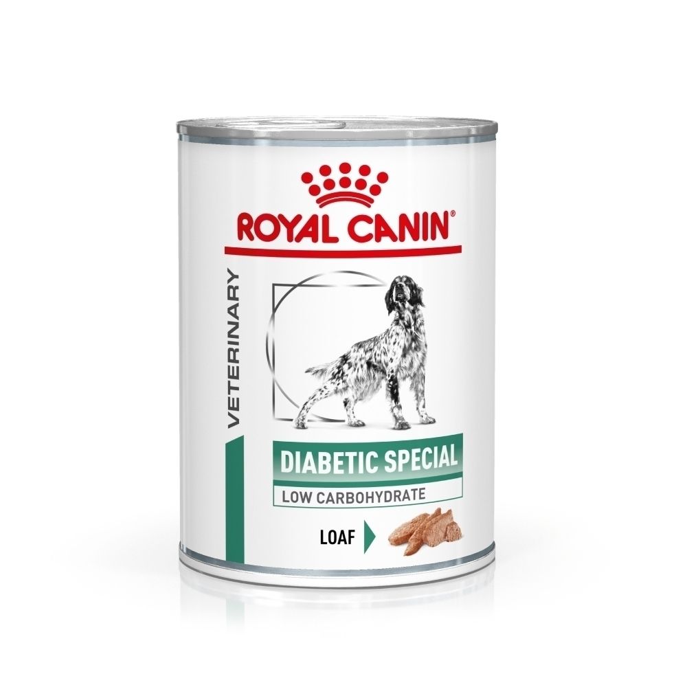 Blik ROYAL CANIN® Veterinary Diabetic Special Low Carbohydrate hondenvoer.