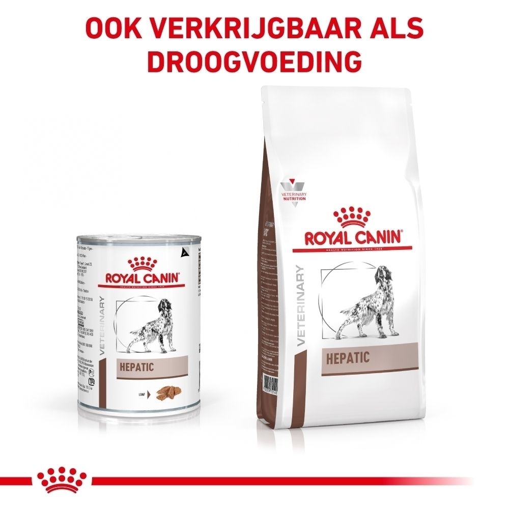 Drie voordelen van ROYAL CANIN Veterinary Hepatic: aangepast eiwitgehalte, laag kopergehalte, hoog energiegehalte.