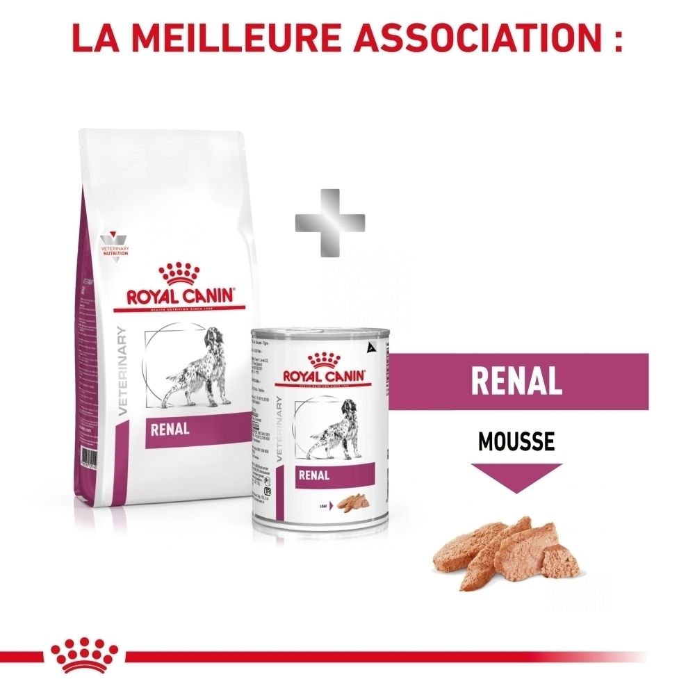 Royal Canin Renal: Combinaison de croquettes et de pâtée.