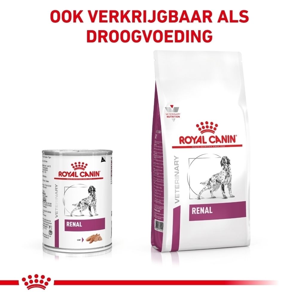Productvoordelen Royal Canin Renal: nierondersteuning, aangepaste energie, aantrekkelijk aroma.