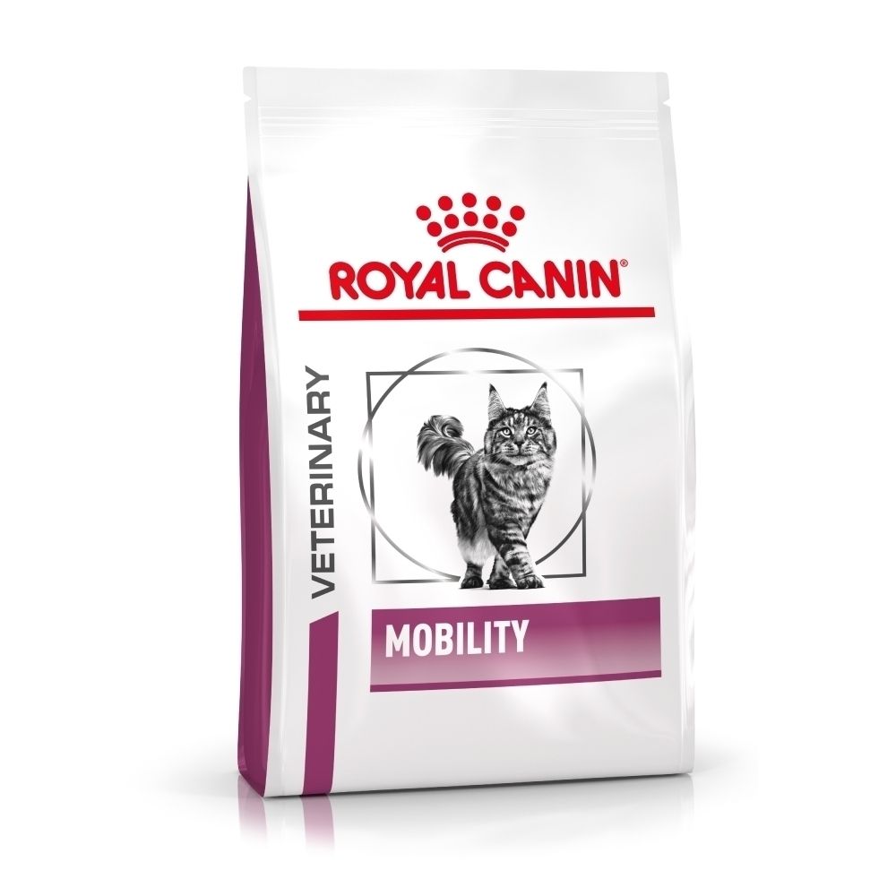 Royal Canin Veterinary Mobility kattenvoer zak met kattenafbeelding.