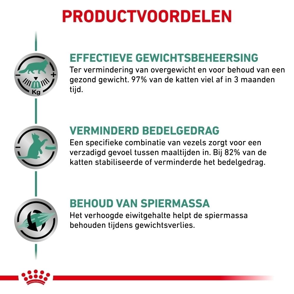 Grafiek: voedingsrichtlijnen voor katten op basis van gewicht en fase.