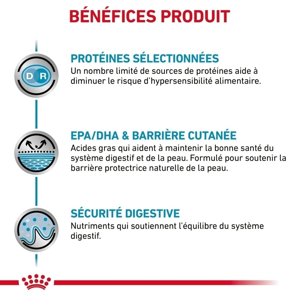 Graphique : Nutrition saine scientifiquement prouvée pour les chats ayant des problèmes digestifs.