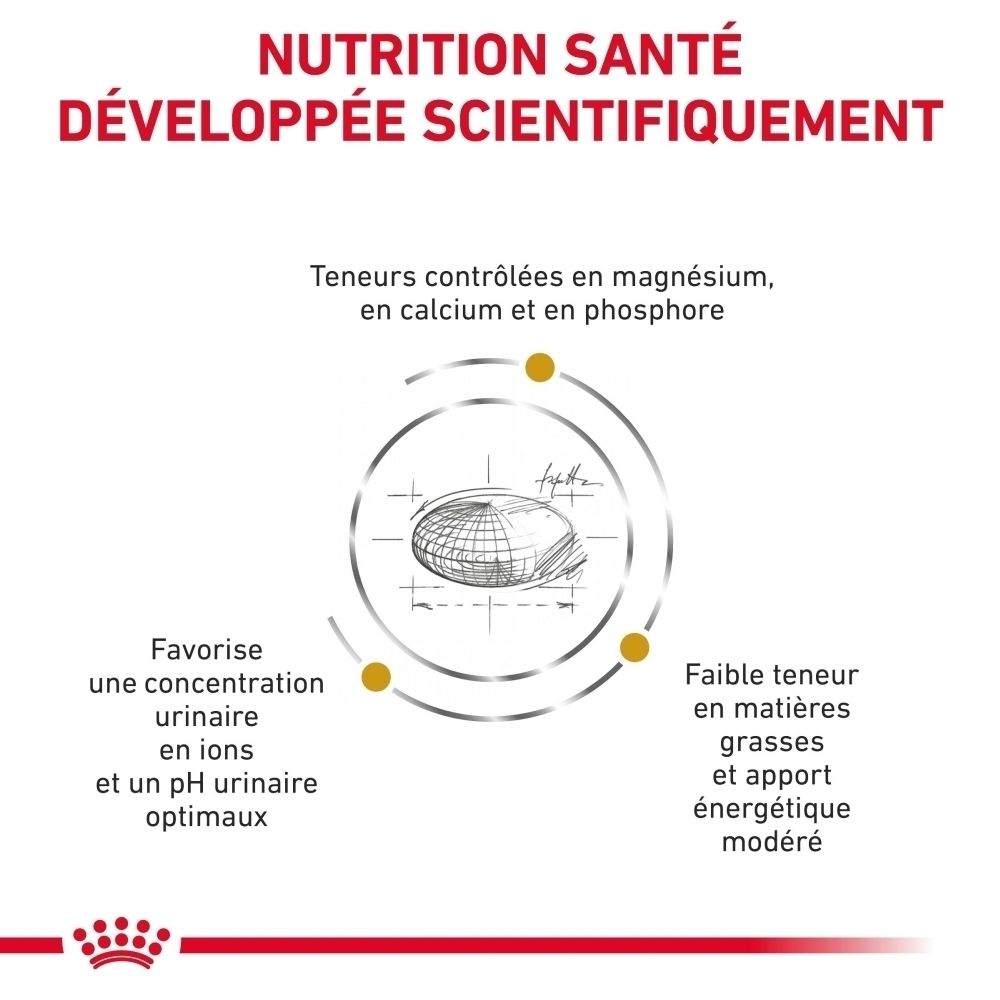 Index ROYAL CANIN Urinary S/O pour chats, favorise un milieu urinaire défavorable aux cristaux.