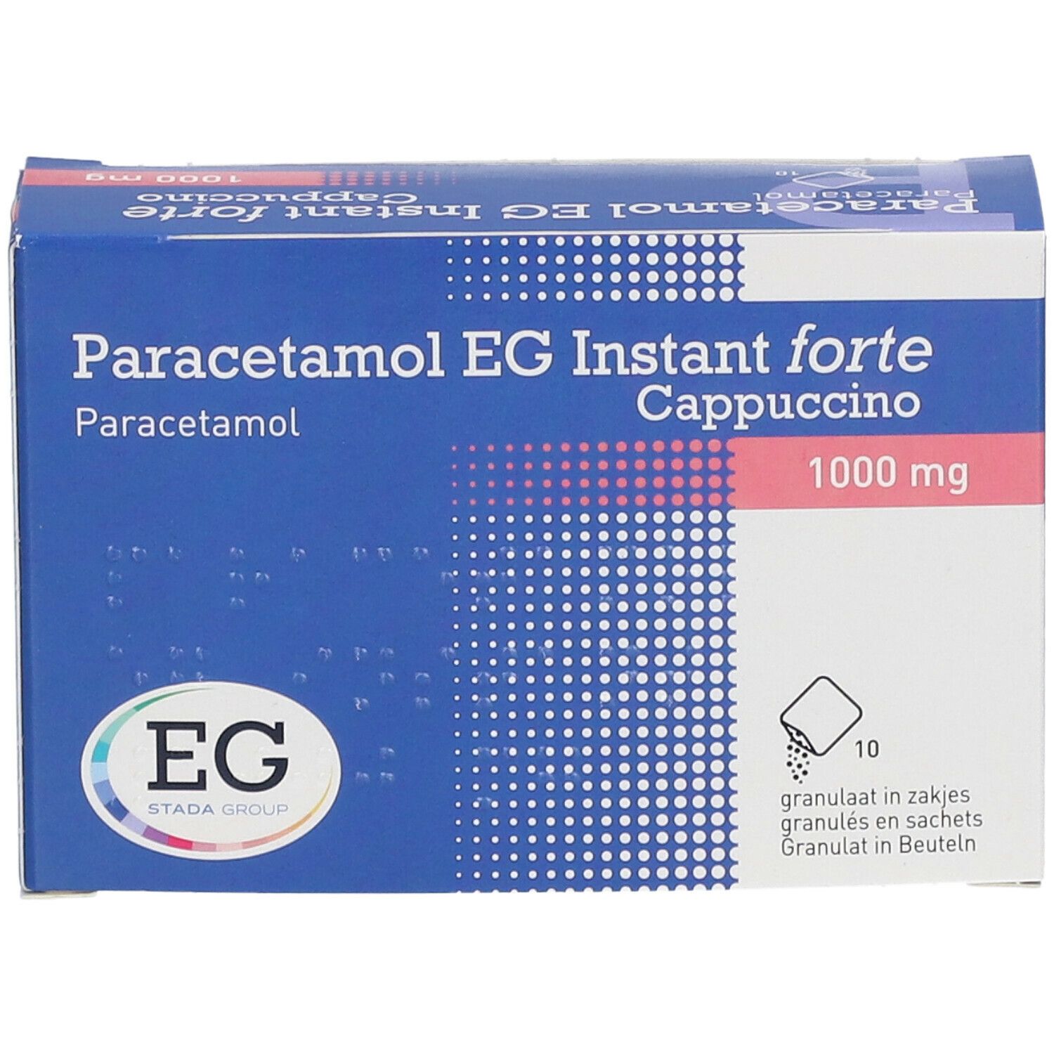 Paracetamol EG Instant Forte 1 g | Douleur & Fièvre | Goût Cappuccino