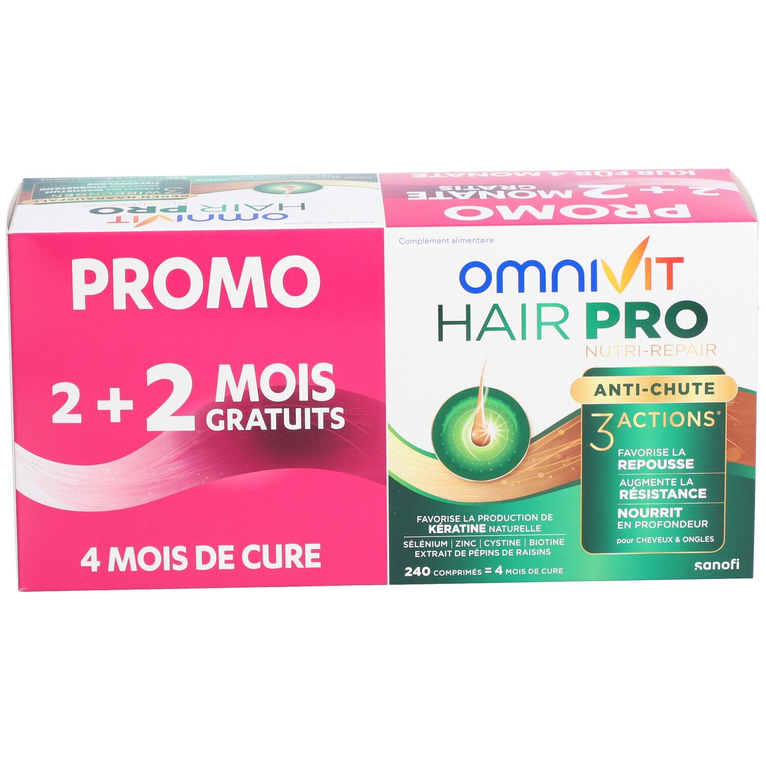 Omnivit Hair Pro | Maintien de Cheveux Sains | Promo 120 Comprimés + 120 Gratuits