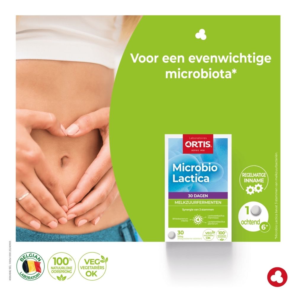 ORTIS Microbio Lactica: 30 dagen melkzuurfermenten voor een evenwichtige darmflora.