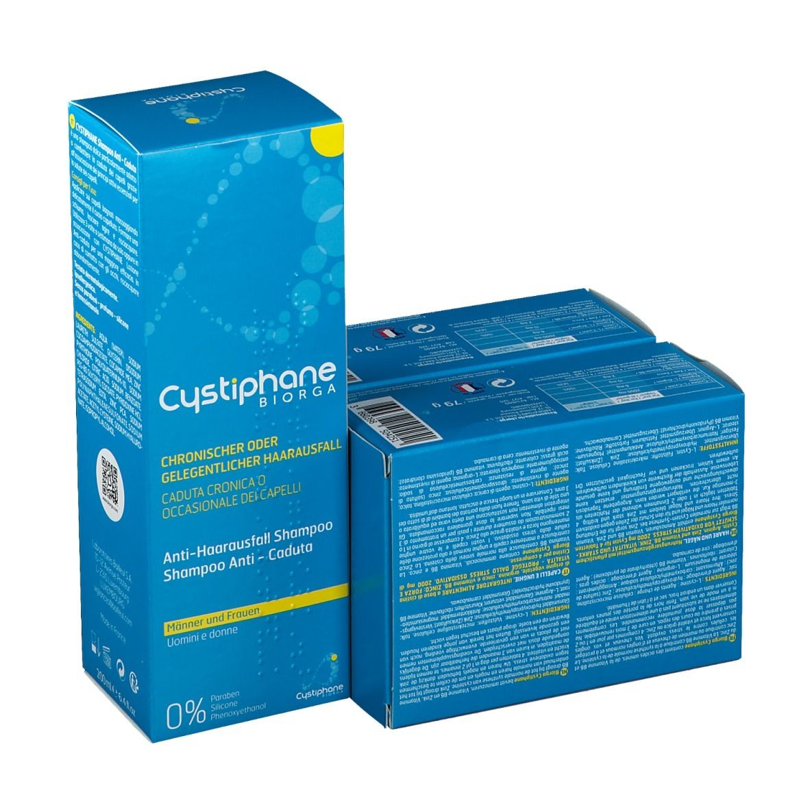 Cystiphane Haar en Nagels + Shampoo Anti-Haaruitval 200 ml GRATIS