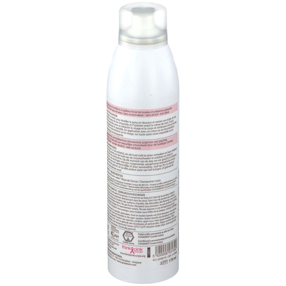 Pranarôm Hydrolat Eau de Rose Bio