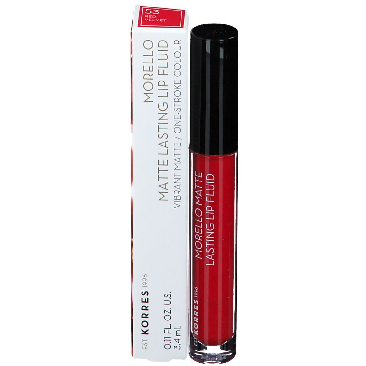 Korres KM Morello Matte Lasting Lip Fluid 53 Red Velvet
