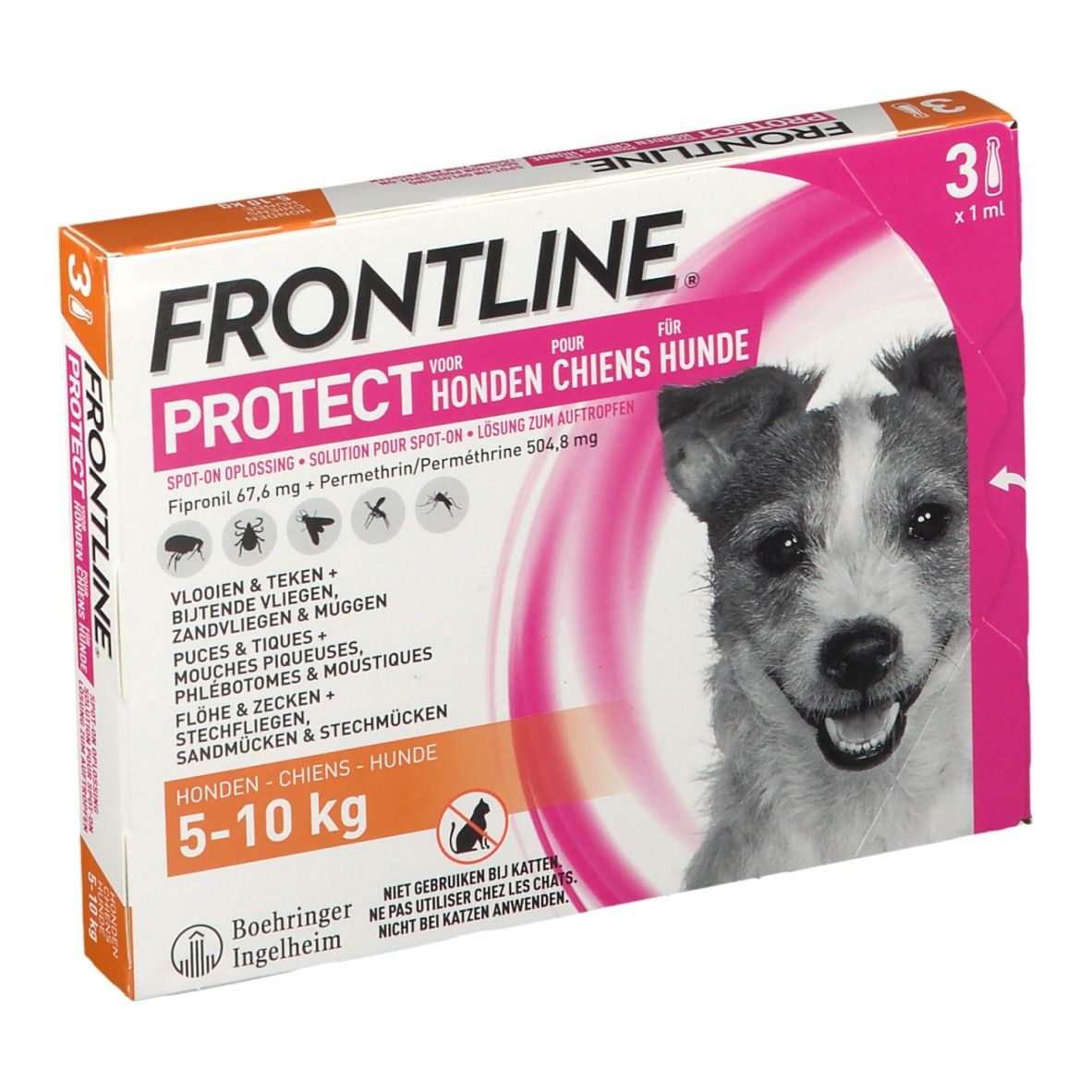 FRONTLINE Protect Spot On Puces et Tiques Chien S