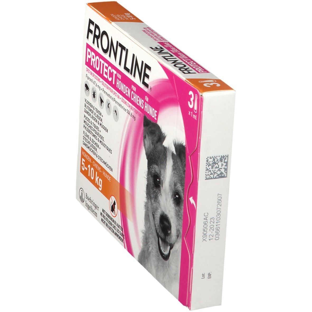 FRONTLINE Protect Spot On Puces et Tiques Chien S