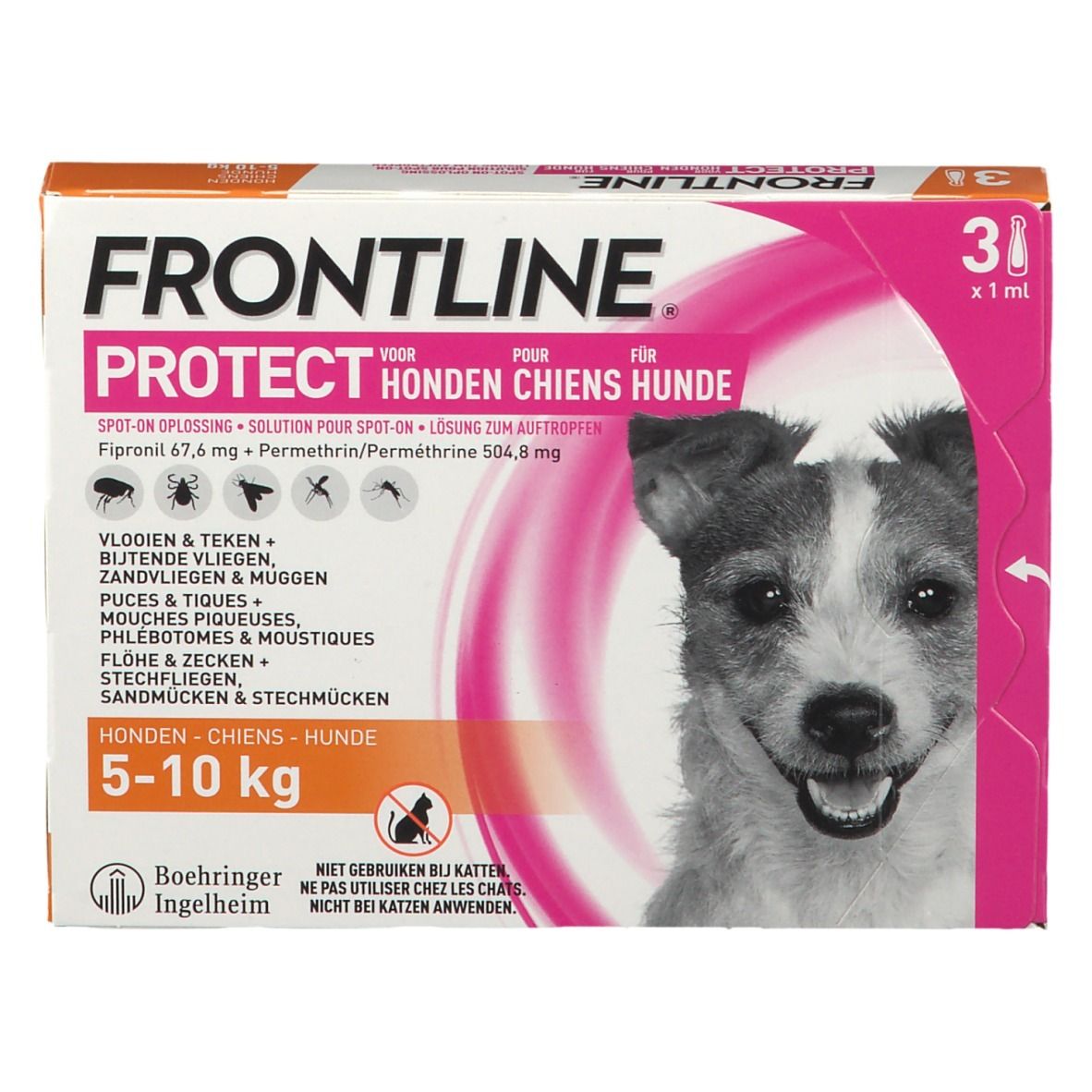 FRONTLINE Protect Spot On Puces et Tiques Chien S