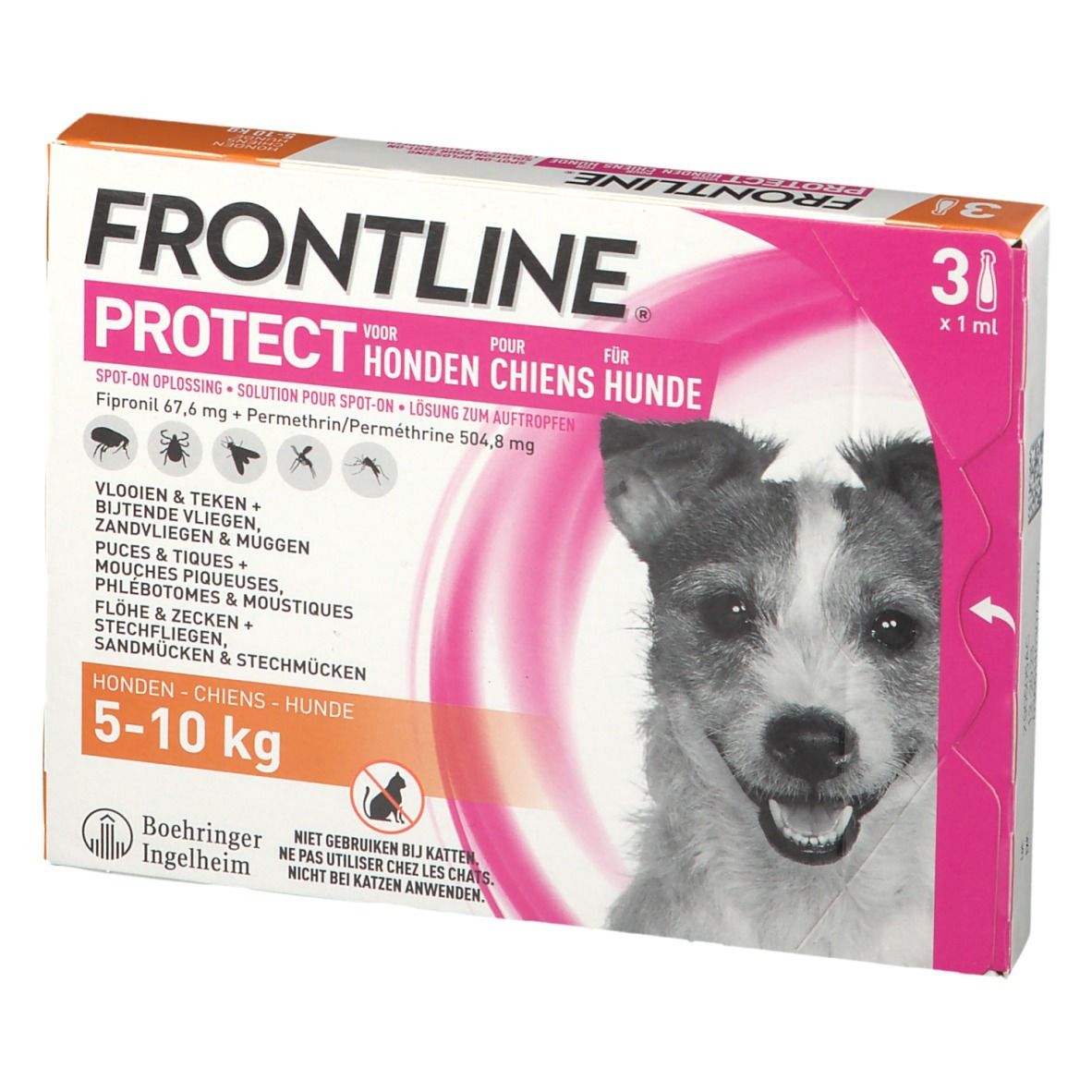 FRONTLINE Protect Spot On Puces et Tiques Chien S