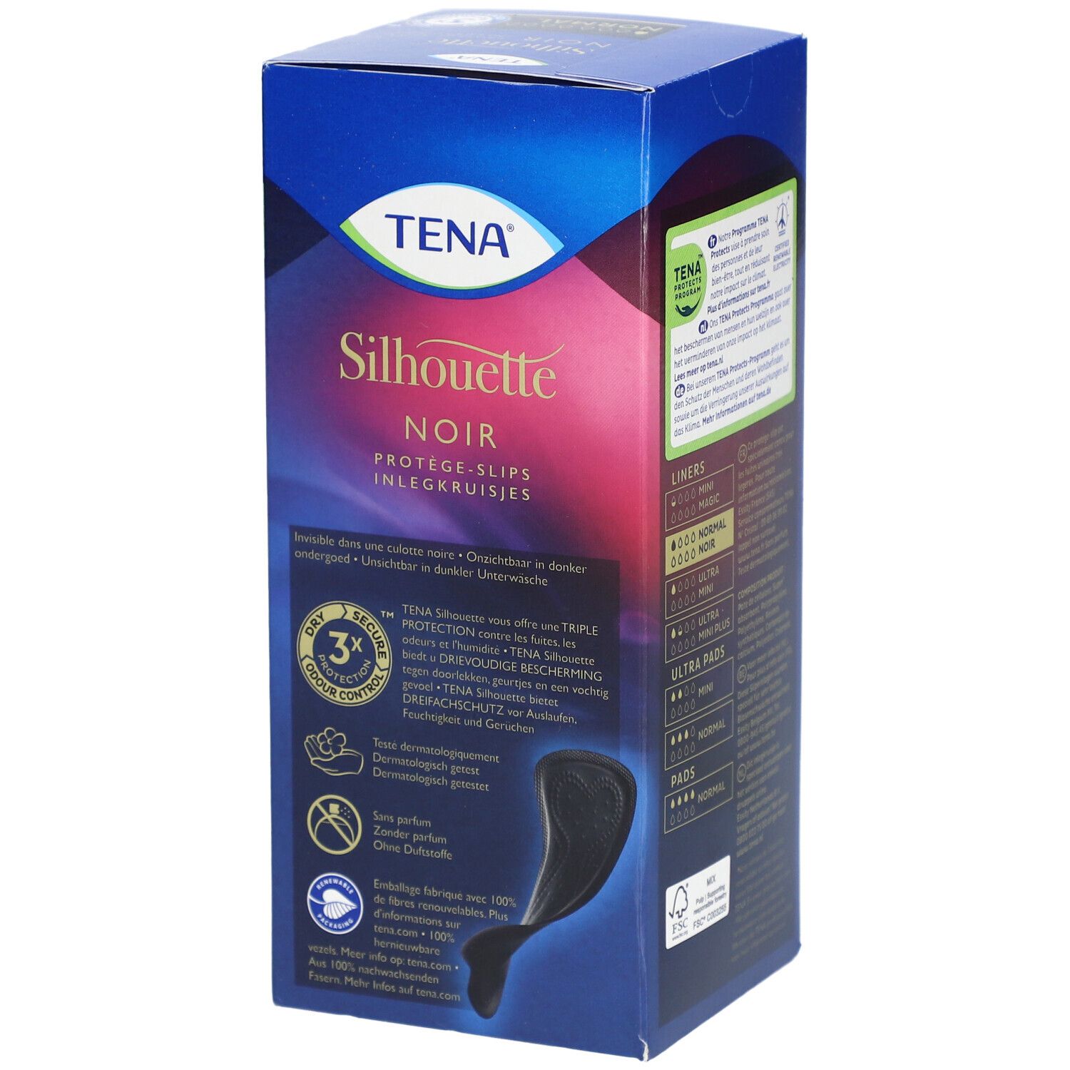 TENA Silhouette Normal Inlegverband Zwart