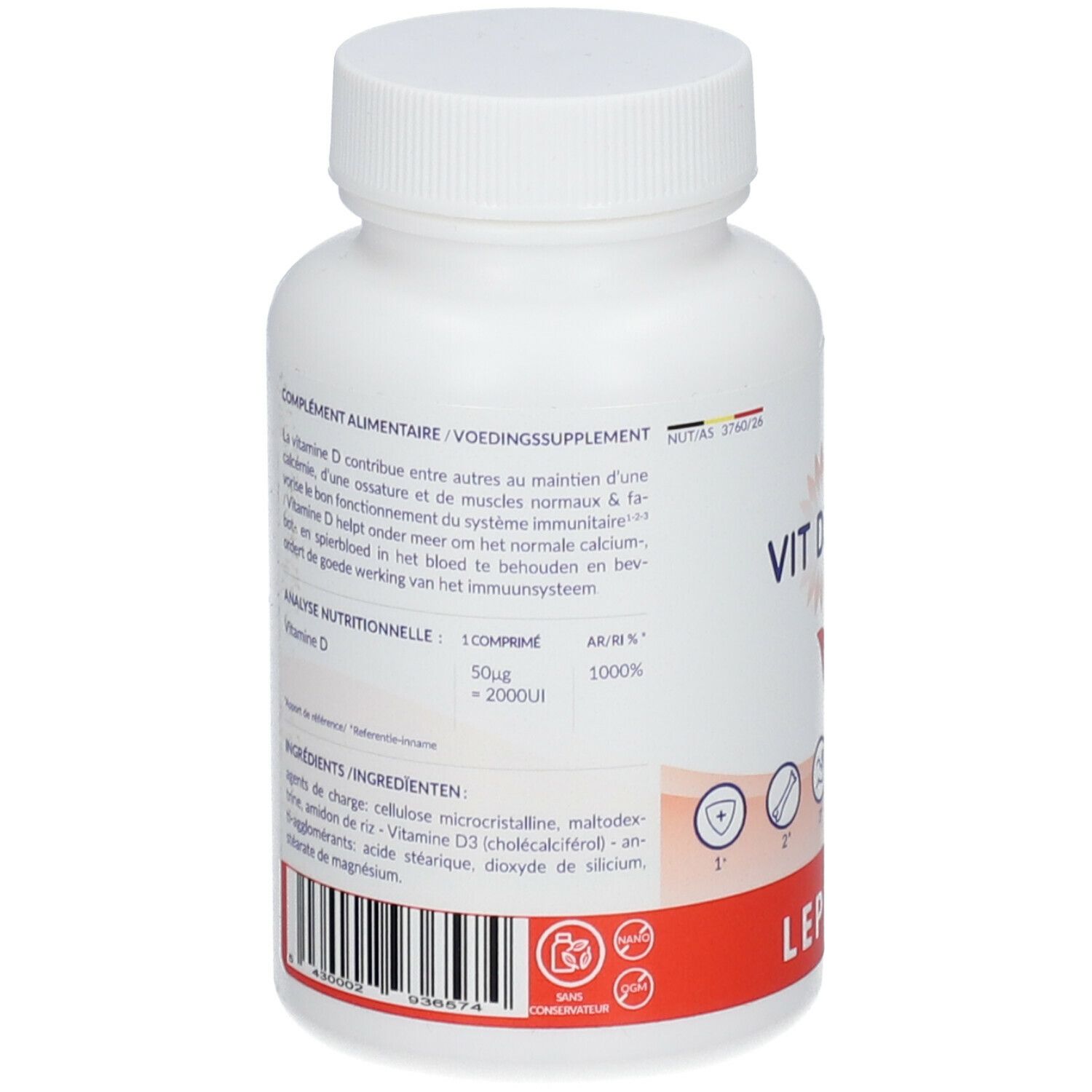 Lepivits® Vitamine D3 Forte Nouveau Modèle