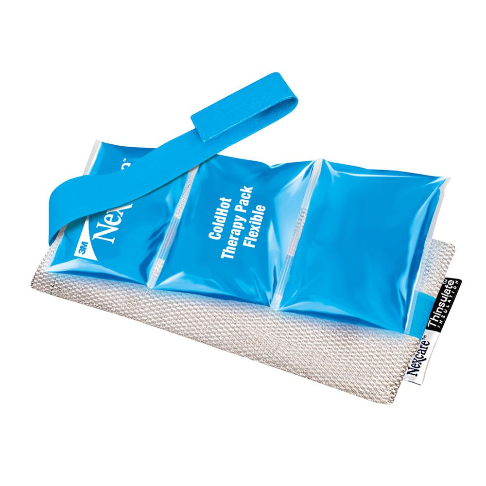 Emballage Nexcare ColdHot Therapy Pack. Compresse froide/chaude réutilisable. Dimensions : 11 x 23,5 cm.