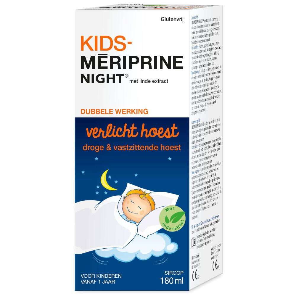 KIDS-Mériprine Night Hoestsiroop Droge en Vastzittende Hoest