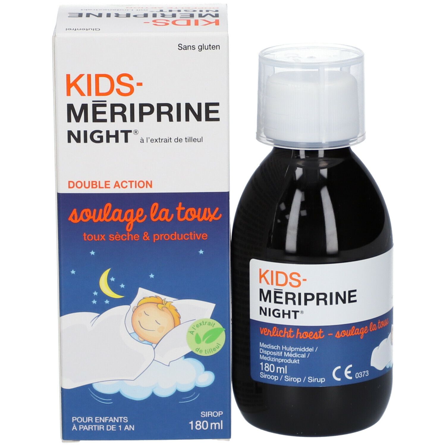 KIDS-Mériprine Night Hoestsiroop Droge en Vastzittende Hoest