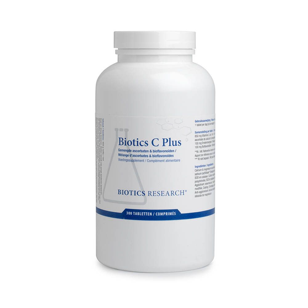 Flacon blanc Biotics C Plus. 100 comprimés.