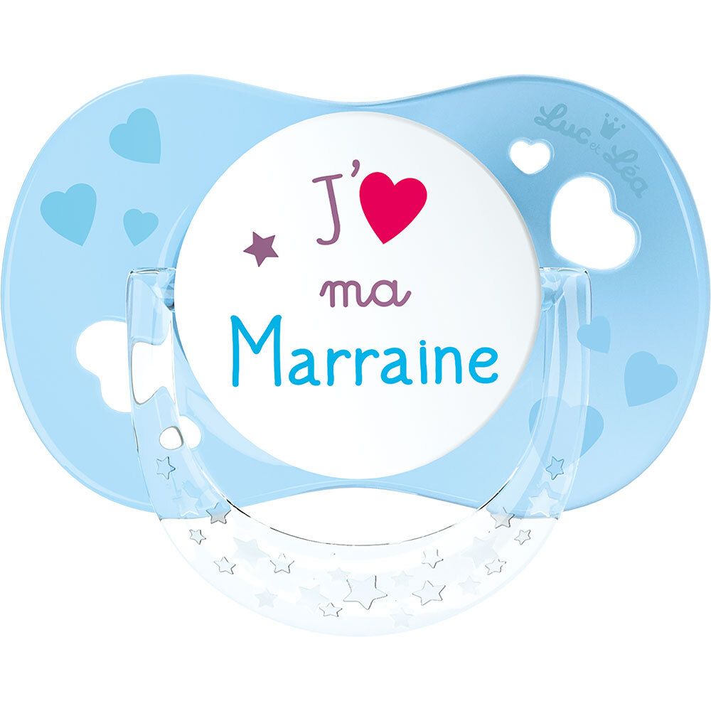 Luc et Léa Tétine J'aime ma Marraine Anatomique 6-18 Moins