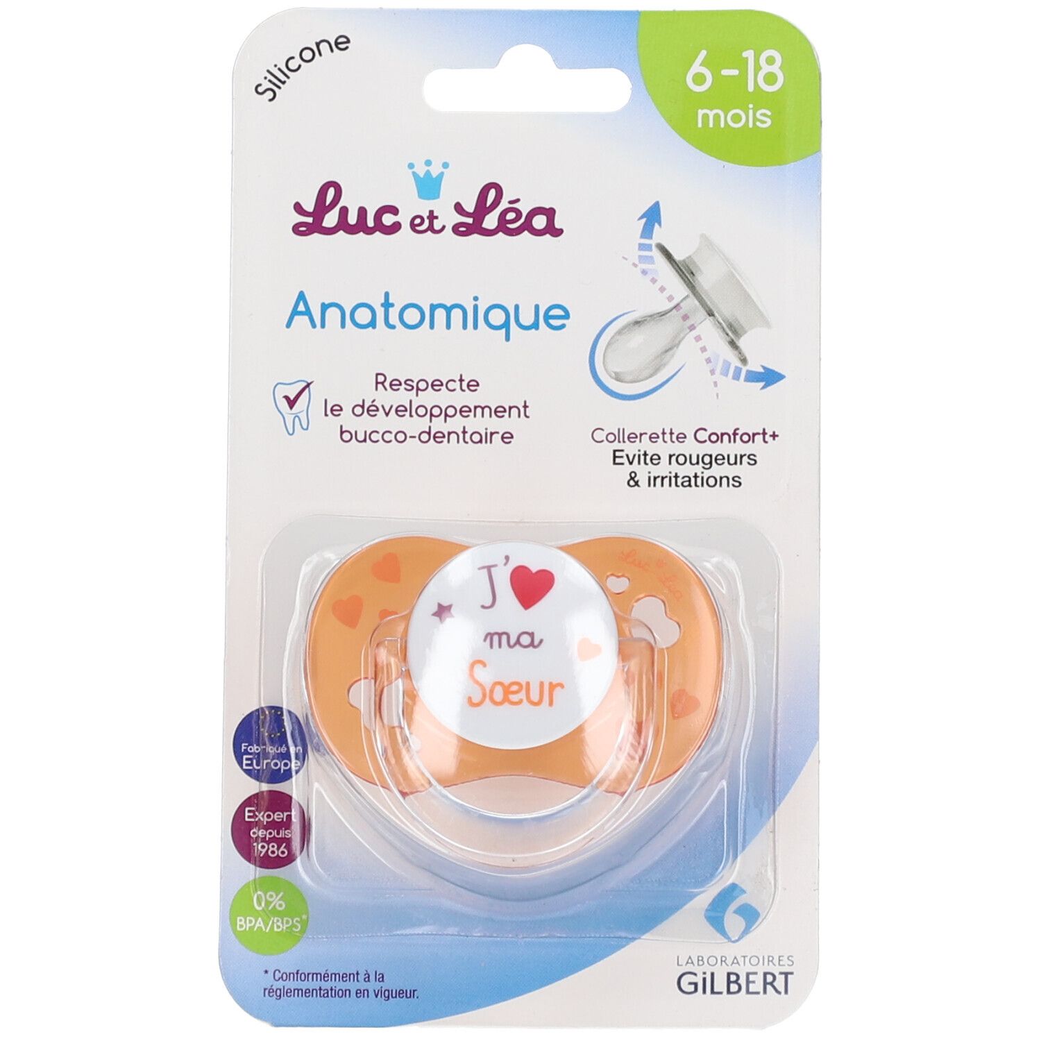 Luc et Léa Tétine J'aime ma Soeur Anatomique 6-18 Moins
