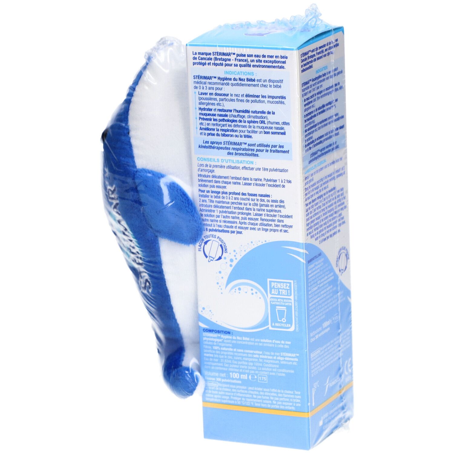 STÉRIMAR Baby Hygiène Nasale + Peluche Dauphin