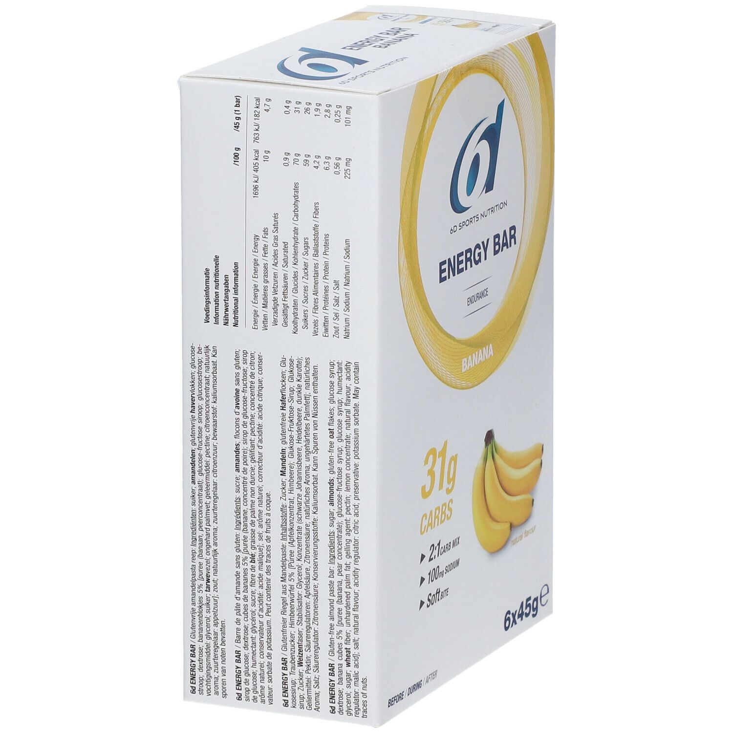 6D Sports Nutrition Energy Bar Banane