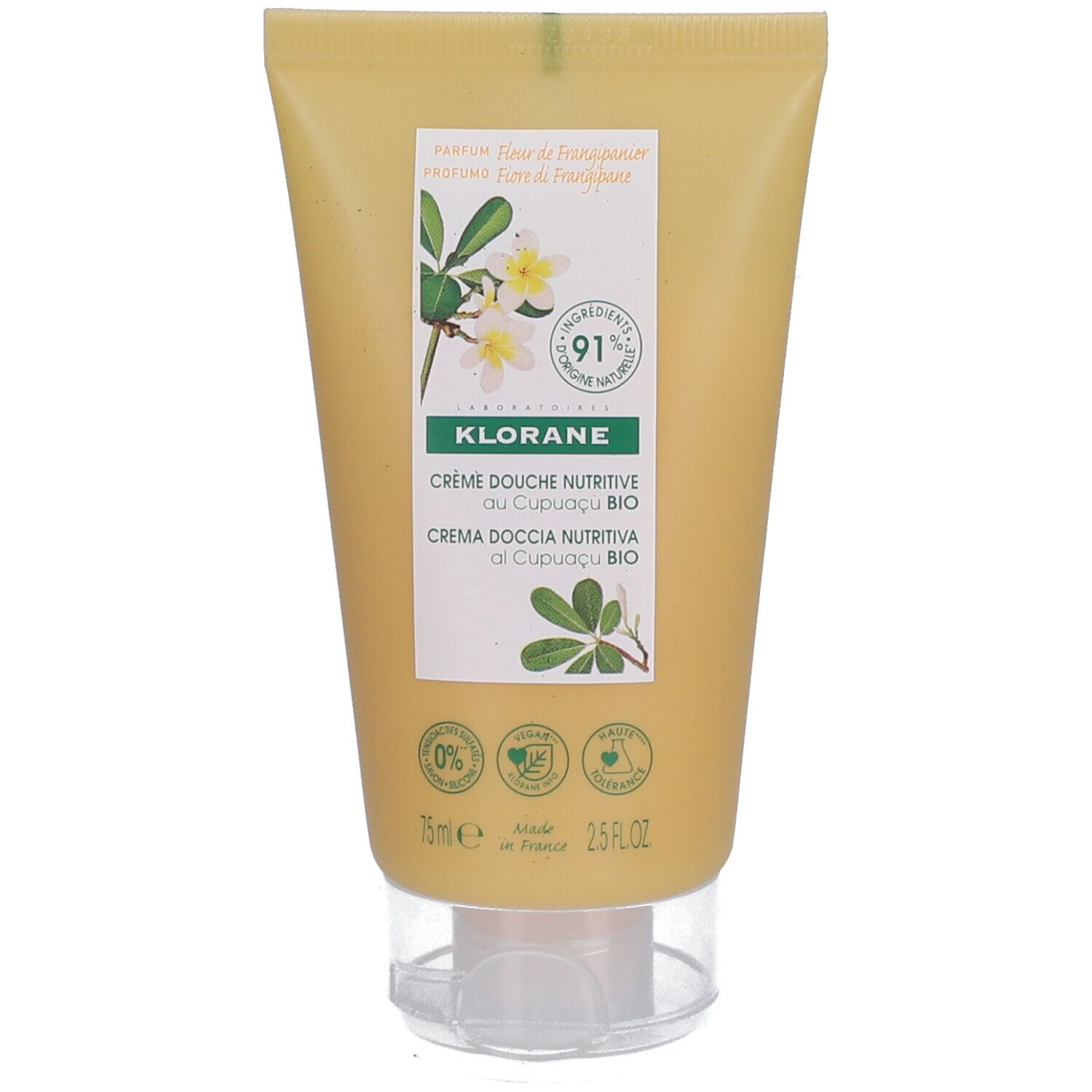 Klorane Fleur de Frangipanier Crème Douche Nutritif au Cupuaçu Bio