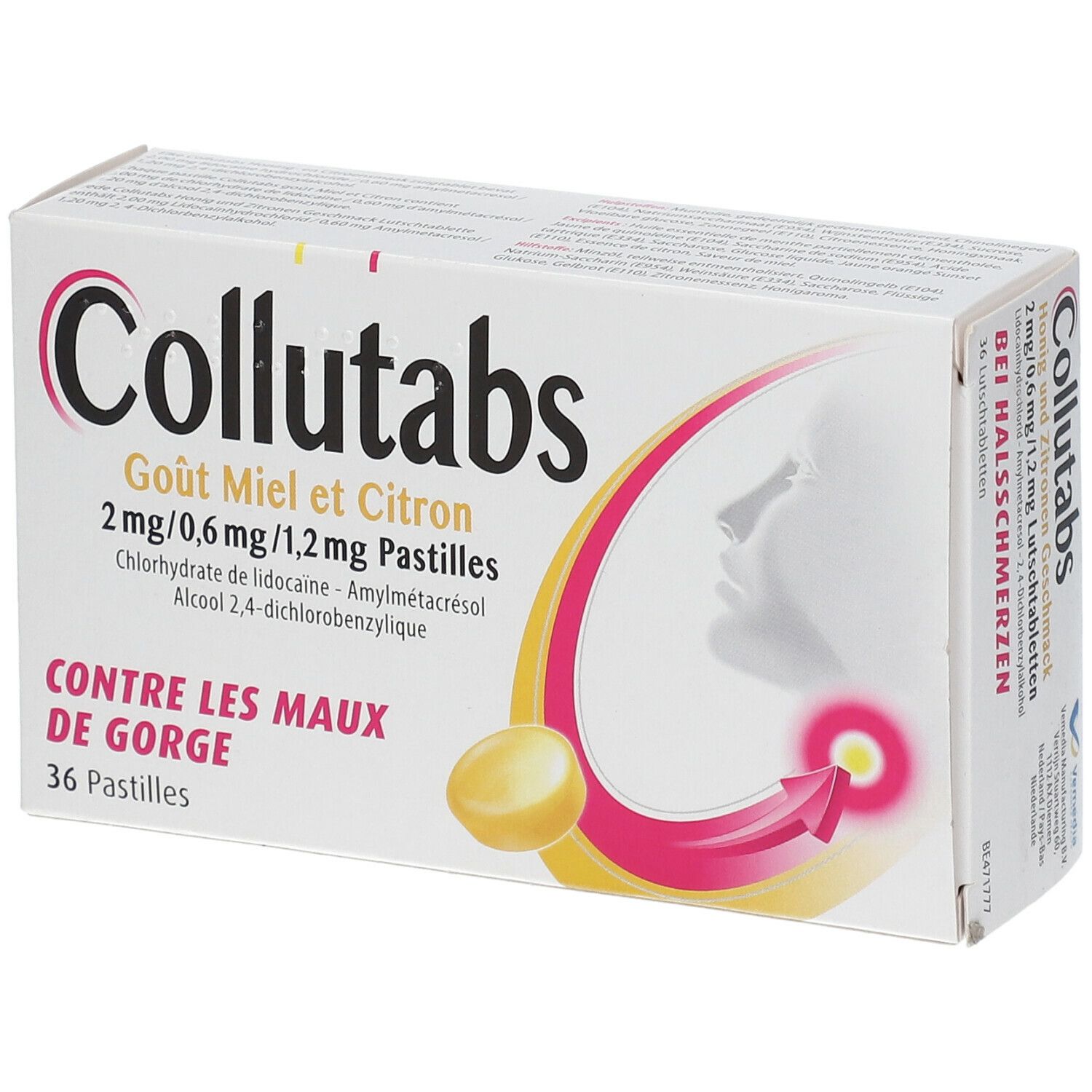 Collutabs Honing- en Citroensmaak 2 mg/0,6 mg/1,2 mg
