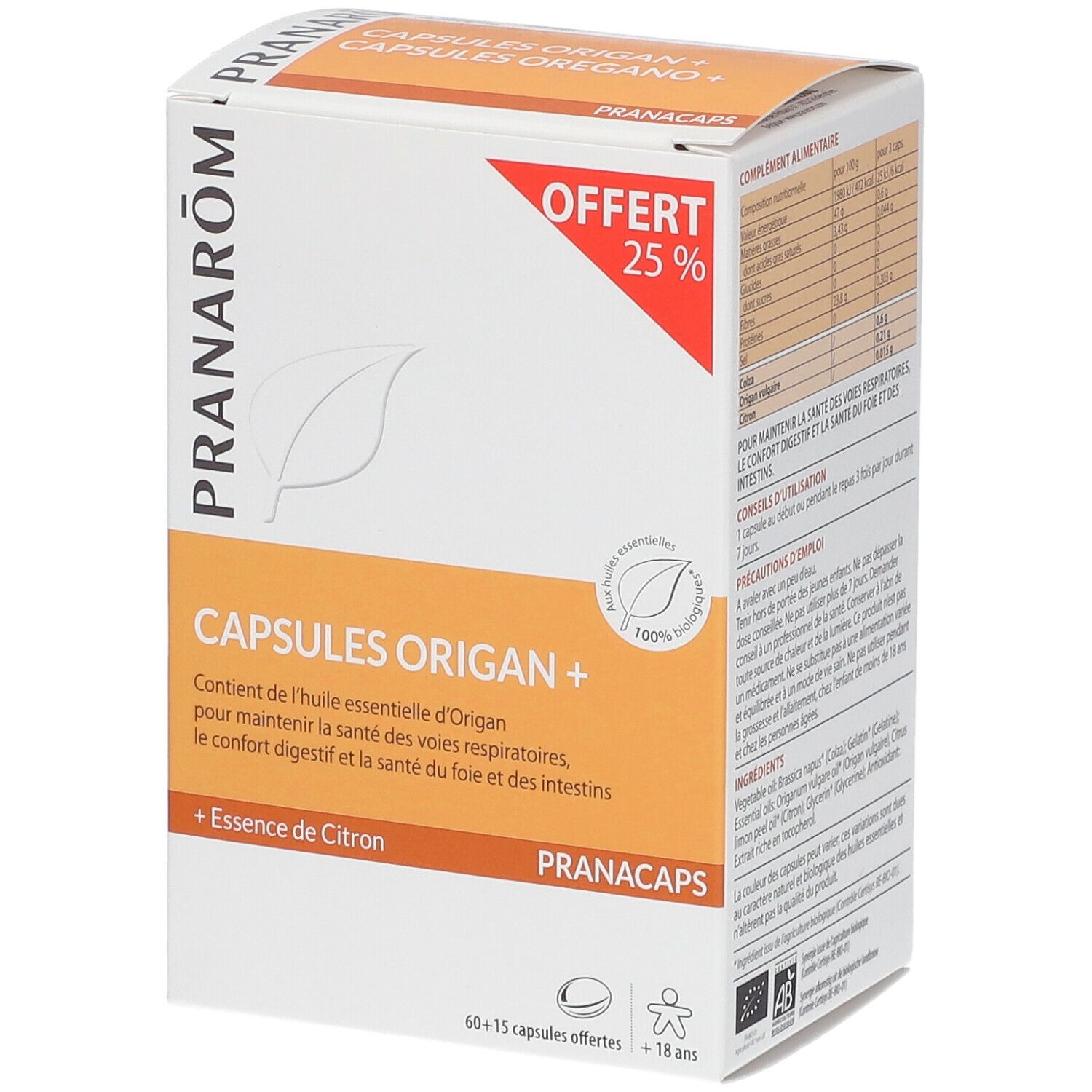 Pranarôm Pranacaps Oregano Plus Bio